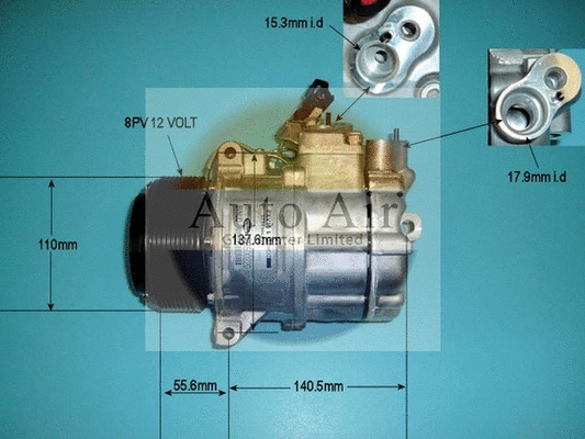 Compresseur, climatisation AUTO AIR GLOUCESTER 14-0048