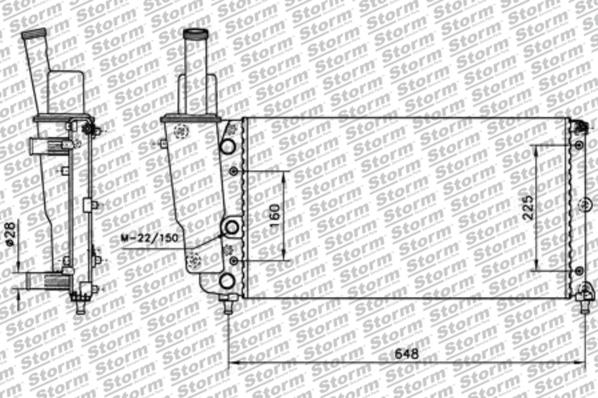 Radiateur, refroidissement du moteur STORM QUALITY PARTS 34001