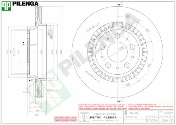 Disque de frein PILENGA V266