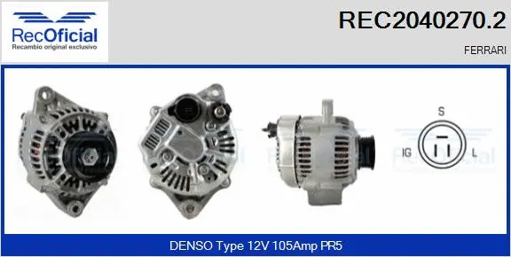 Alternateur RECOFICIAL REC2040270.2
