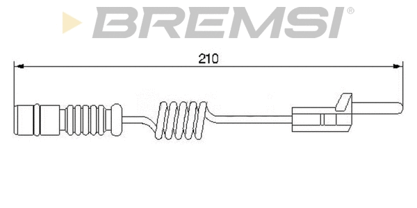 Contact d'avertissement, usure des plaquettes de frein BREMSI WI0565