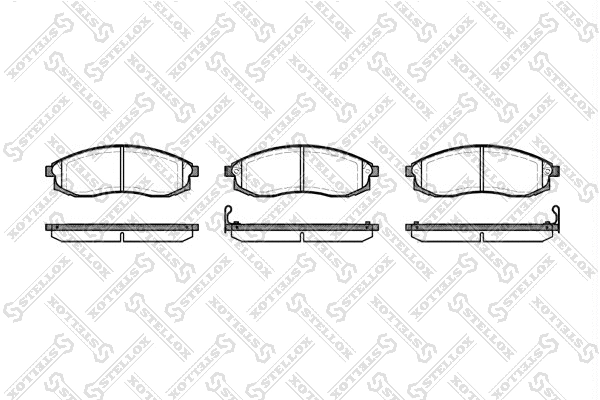 Kit de plaquettes de frein, frein à disque STELLOX 609 002-SX