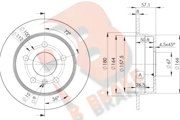 Disque de frein R BRAKE 78RBD20119