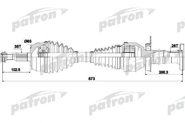 Arbre de transmission PATRON PDS4502