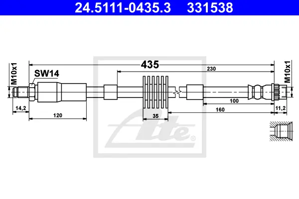 Flexible de frein ATE-APAC 24.5111-0435.3