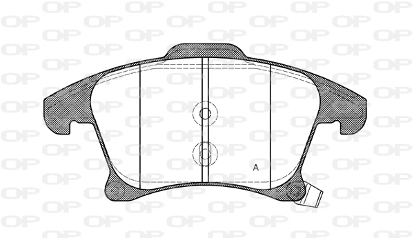 Kit de plaquettes de frein, frein à disque OPEN PARTS BPA1249.22
