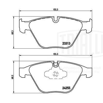 Kit de plaquettes de frein, frein à disque TRIALLI PF 4183