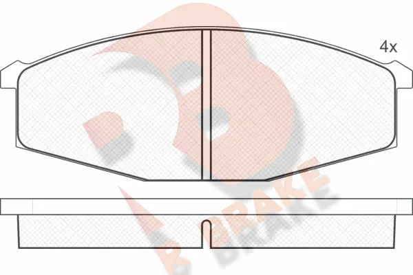 Kit de plaquettes de frein, frein à disque R BRAKE RB0347