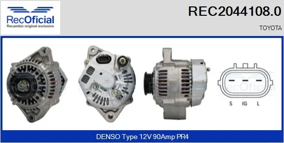 Alternateur RECOFICIAL REC2044108.0