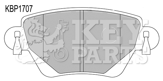 Kit de plaquettes de frein, frein à disque KEY PARTS KBP1707