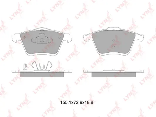 Kit de plaquettes de frein, frein à disque LYNXAUTO BD-5127