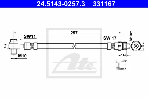 Flexible de frein ATE-APAC 24.5143-0257.3