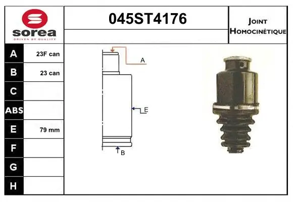 Jeu de joints, arbre de transmission STARTCAR 045ST4176