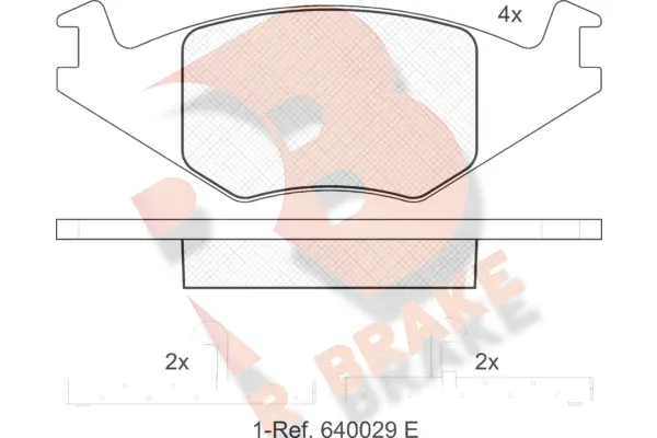 Kit de plaquettes de frein, frein à disque R BRAKE RB0461