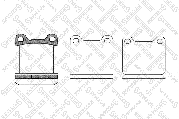 Kit de plaquettes de frein, frein à disque STELLOX 268 010-SX