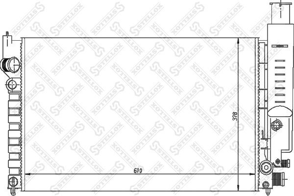 Radiateur, refroidissement du moteur STELLOX 10-25126-SX