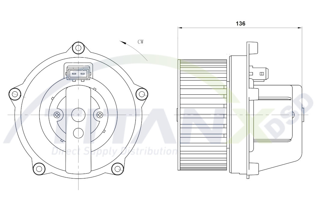 Pulseur d'air habitacle TitanX BL339002