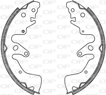 Jeu de mâchoires de frein OPEN PARTS BSA2228.00