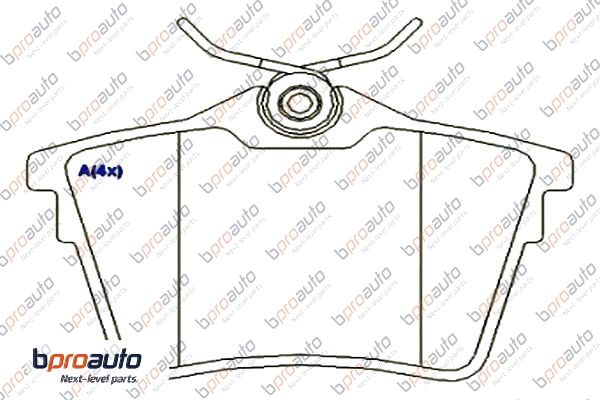 Kit de plaquettes de frein, frein à disque BPROAUTO 1BP30951AA