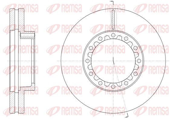 Disque de frein REMSA 61662.10