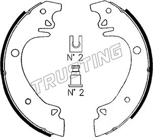 Jeu de mâchoires de frein TRUSTING 079.178
