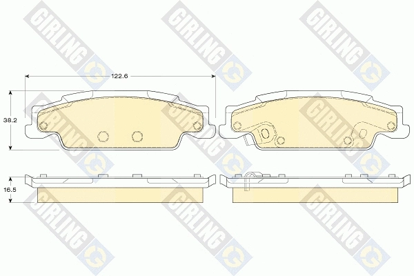 Kit de plaquettes de frein, frein à disque GIRLING 6144538