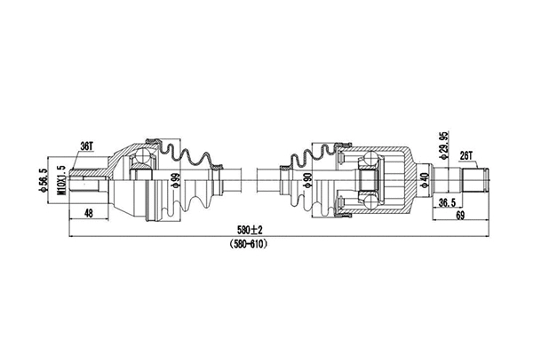Arbre de transmission DYNAMATRIX DDS218328