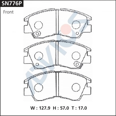 Kit de plaquettes de frein, frein à disque ADVICS SN776P