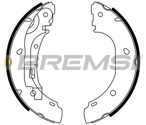 Jeu de mâchoires de frein BREMSI GF0186