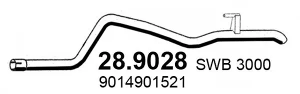 Tuyau d'échappement ASSO 28.9028