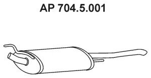 Silencieux arrière EBERSPÄCHER 704.5.001