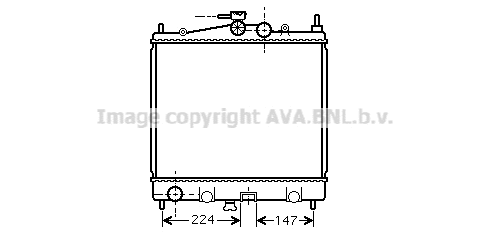 Radiateur, refroidissement du moteur PRASCO DN2210