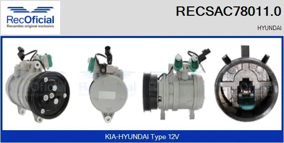 Compresseur, climatisation RECOFICIAL RECSAC78011.0