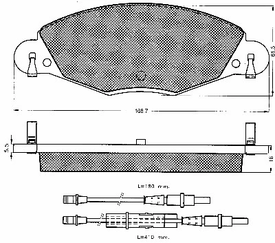 Kit de plaquettes de frein, frein à disque BSF 10606