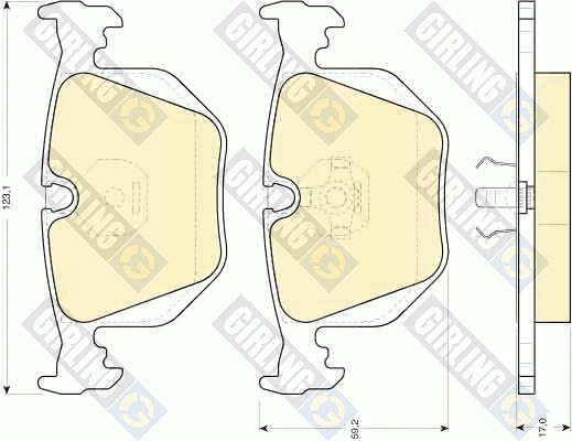 Kit de plaquettes de frein, frein à disque GIRLING 6111192