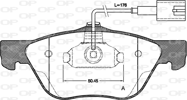 Kit de plaquettes de frein, frein à disque OPEN PARTS BPA0589.32