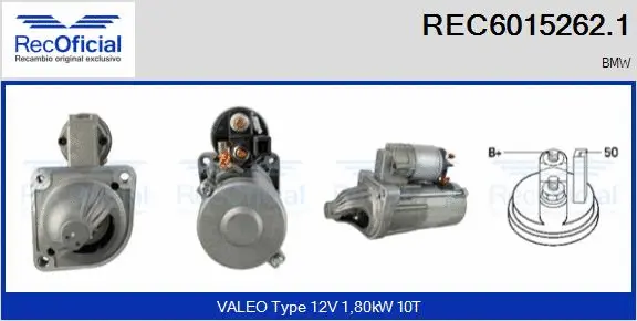 Démarreur RECOFICIAL REC6015262.1