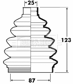 Jeu de joints-soufflets, arbre de commande BORG & BECK BCB6105