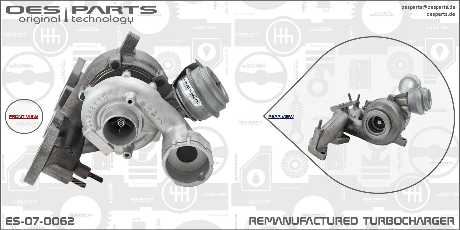 Turbocompresseur, suralimentation OES PARTS ES-07-0062