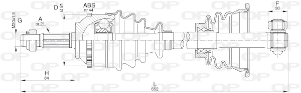 Arbre de transmission OPEN PARTS DRS6295.00