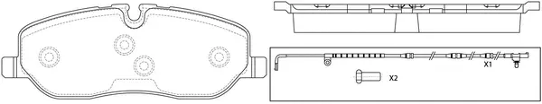 Kit de plaquettes de frein, frein à disque SB BP47484W