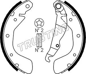 Jeu de mâchoires de frein TRUSTING 073.167