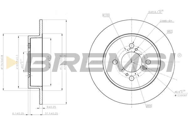 Disque de frein BREMSI CD8071S
