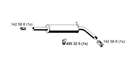 Silencieux central ERNST 645003
