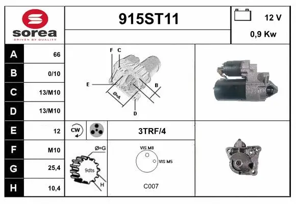 Démarreur STARTCAR 915ST11