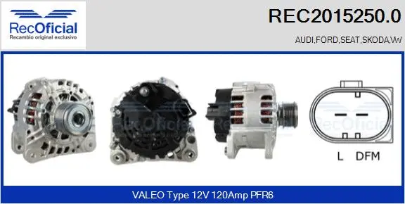 Alternateur RECOFICIAL REC2015250.0