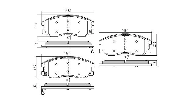Kit de plaquettes de frein, frein à disque FREMAX FBP-1500