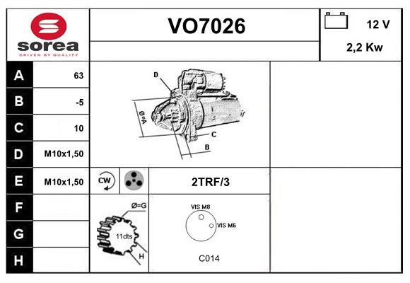 Démarreur SERA VO7026