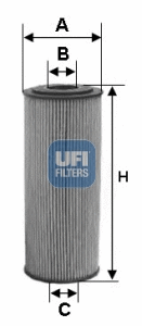 Filtre à huile UFI 25.124.00