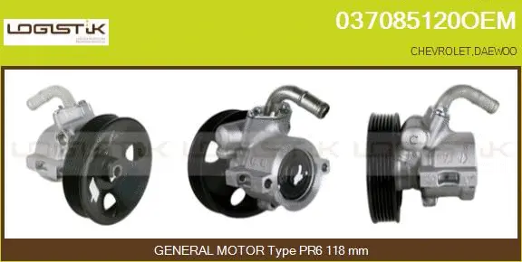 Pompe hydraulique, direction LGK 037085120OEM